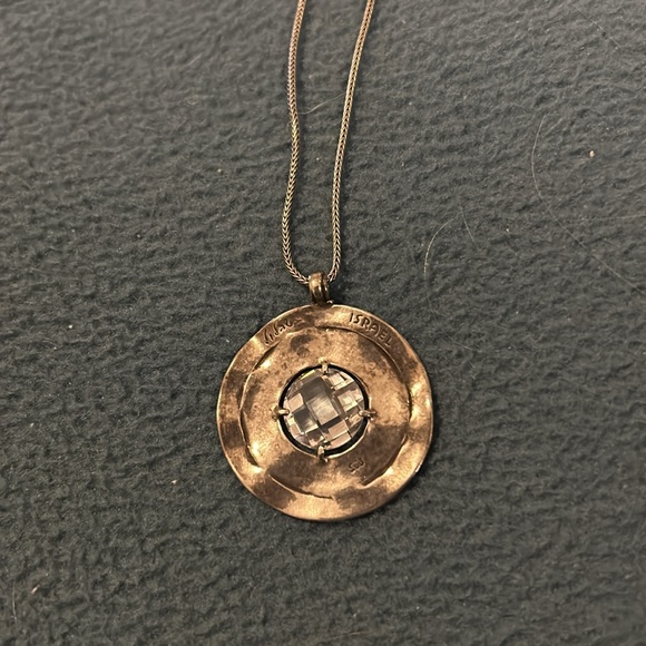 Dadae Israel Jewelry - Stunning 925 Sterling Silver Crystal Didae Israel Pendant And Chain